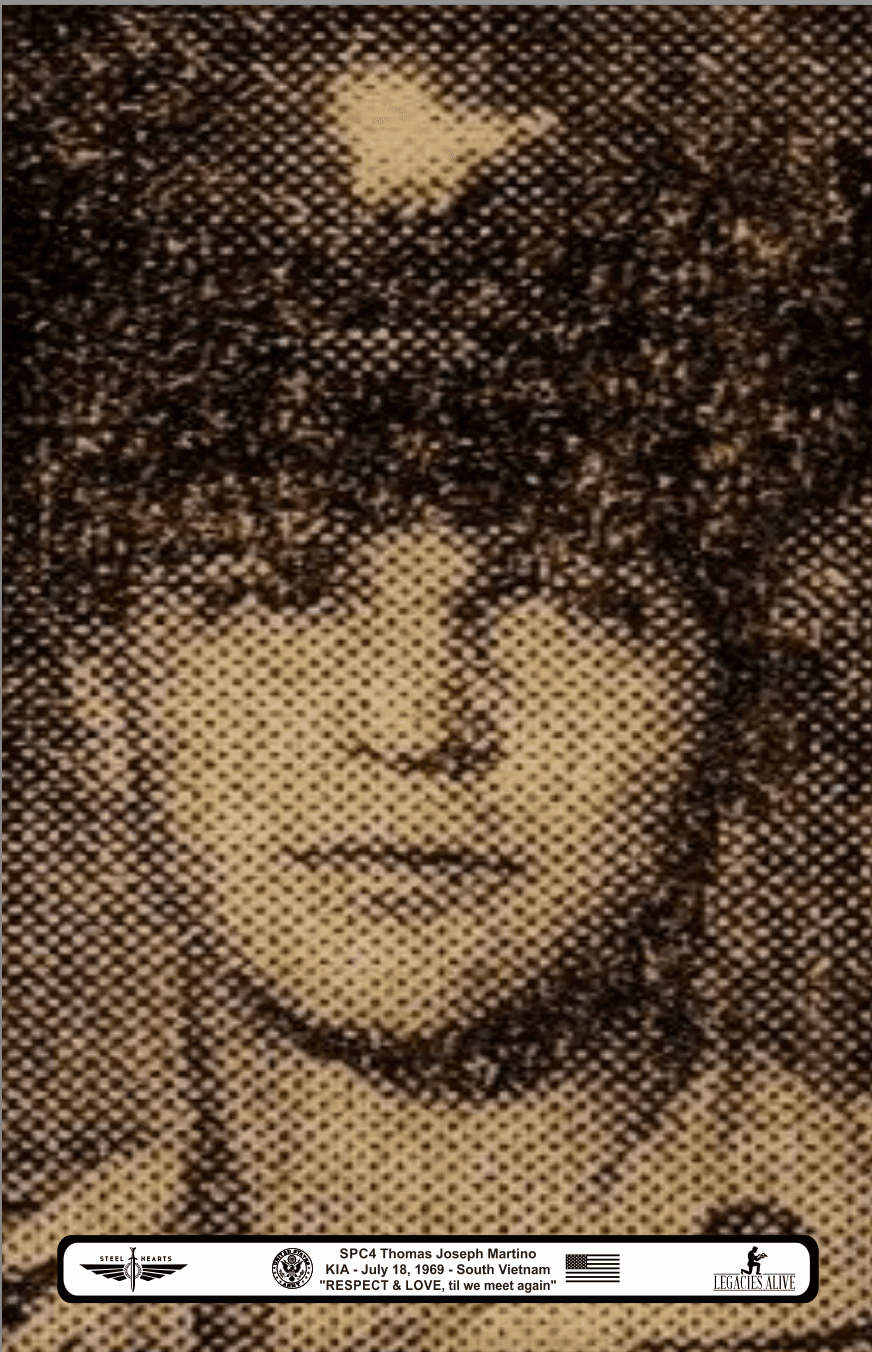 Memorial image honoring SP4 Thomas Joseph "TJ" Martino