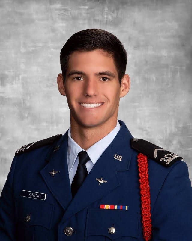 Memorial image honoring C2C Tristen R. Burton (USAFA '25)