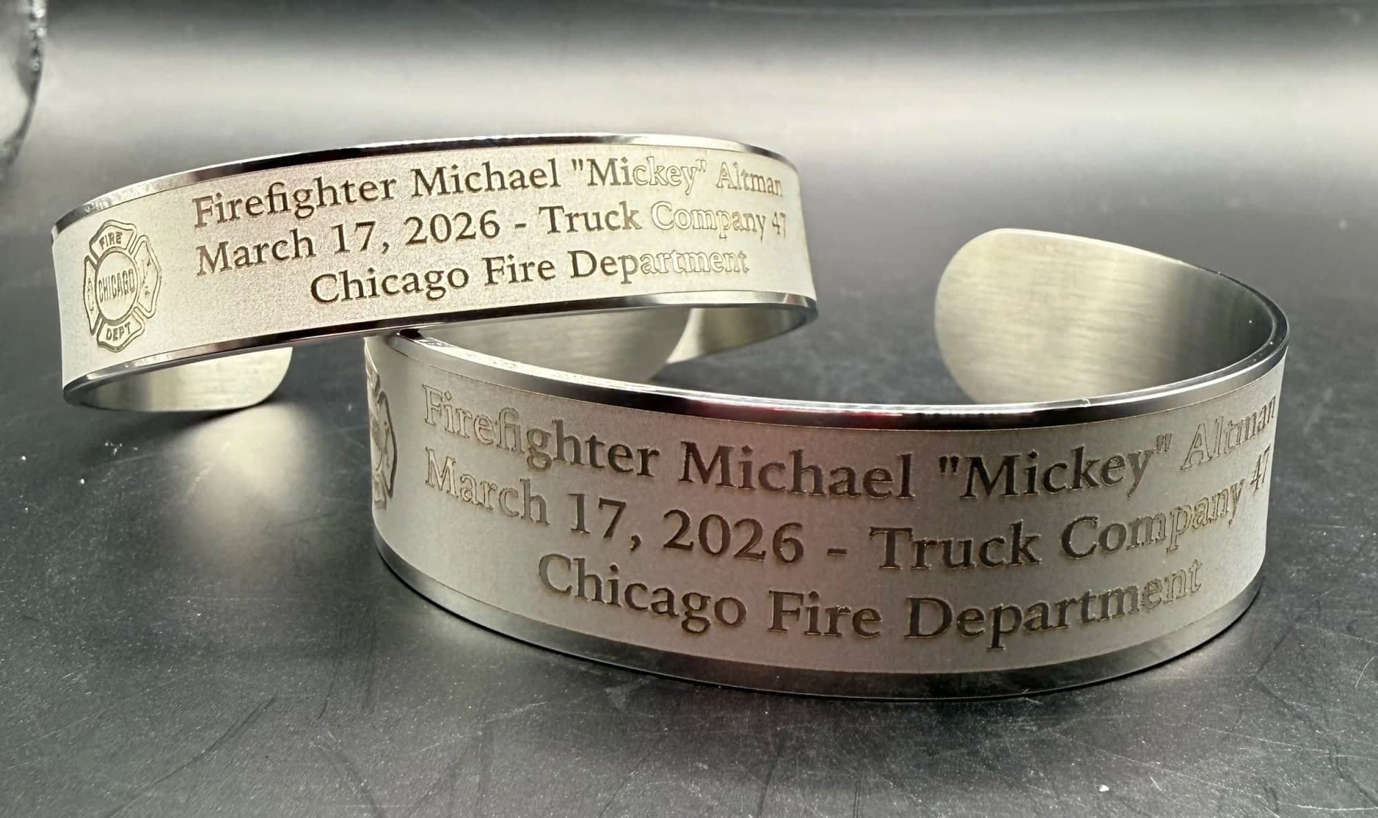 Memorial bracelet honoring Firefighter Michael Altman