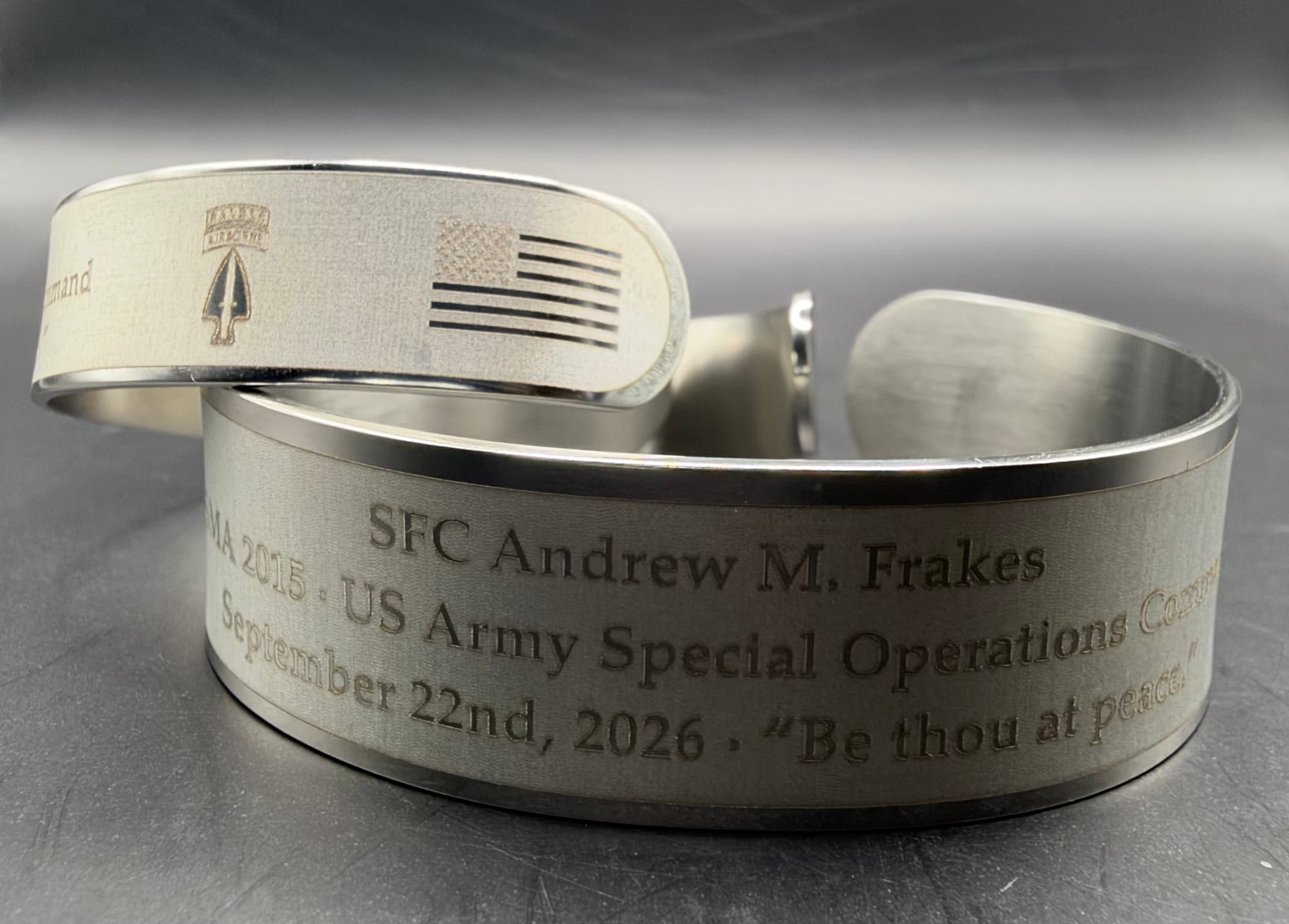 Memorial bracelet honoring Andrew Frakes