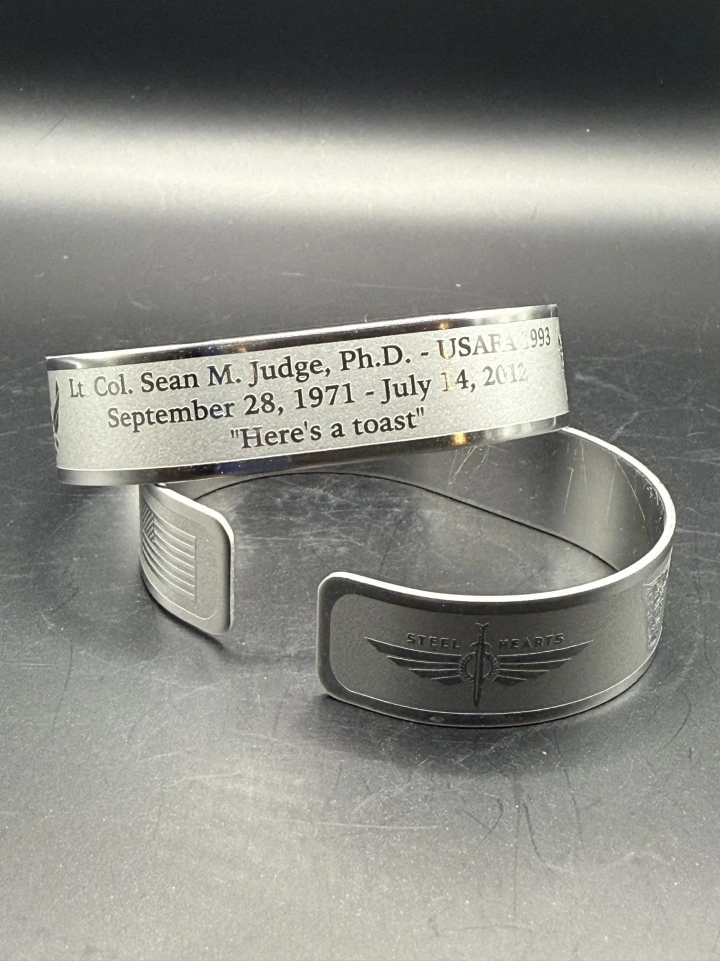 Memorial bracelet honoring Lt Col Sean M. Judge (USAFA '93)
