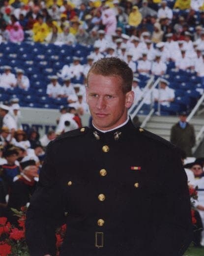 Memorial portrait of Capt. Matthew H. Brewer (USNA '13)