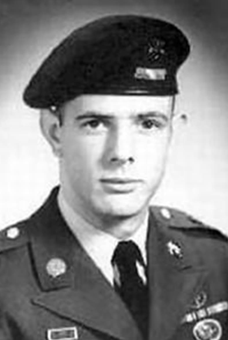 Memorial portrait of SP4 Keith Campbell