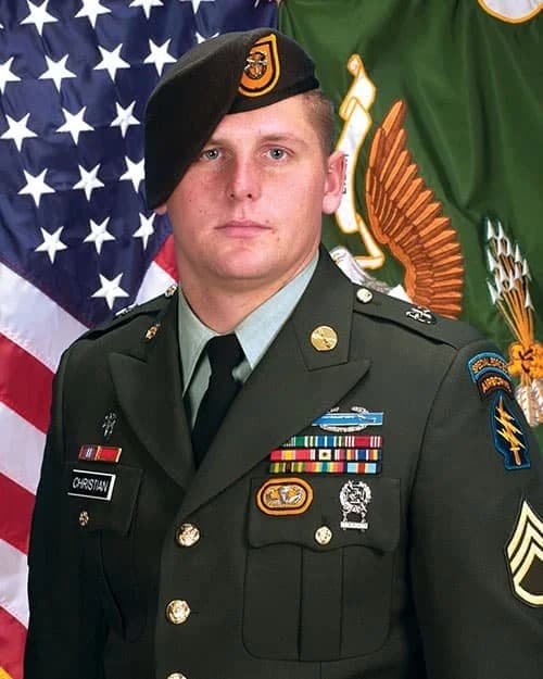Memorial portrait of SSG Rusty H. Christian