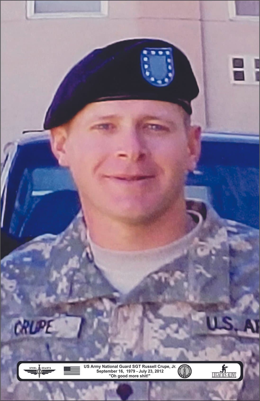 Memorial portrait of SGT Russell Crupe Jr.