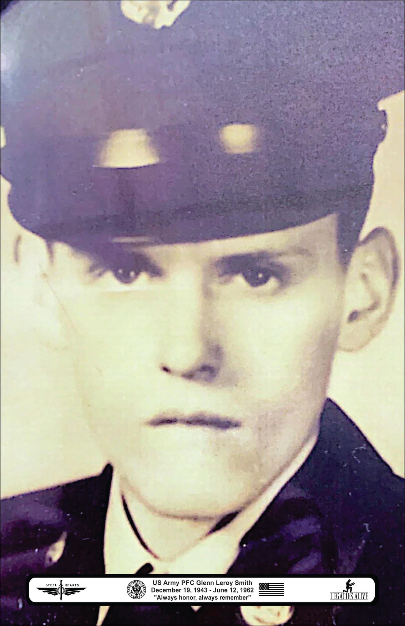 Memorial image honoring PFC Glenn Leroy Smith