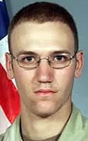 Memorial image honoring PFC Aaron J. Rusin