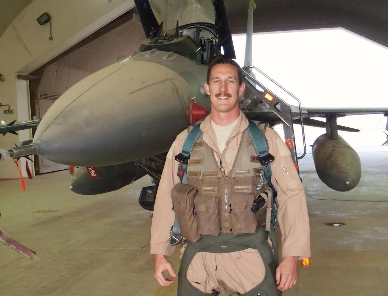 Memorial portrait of Col Mark "Tyson" Sletten (USAFA '00)