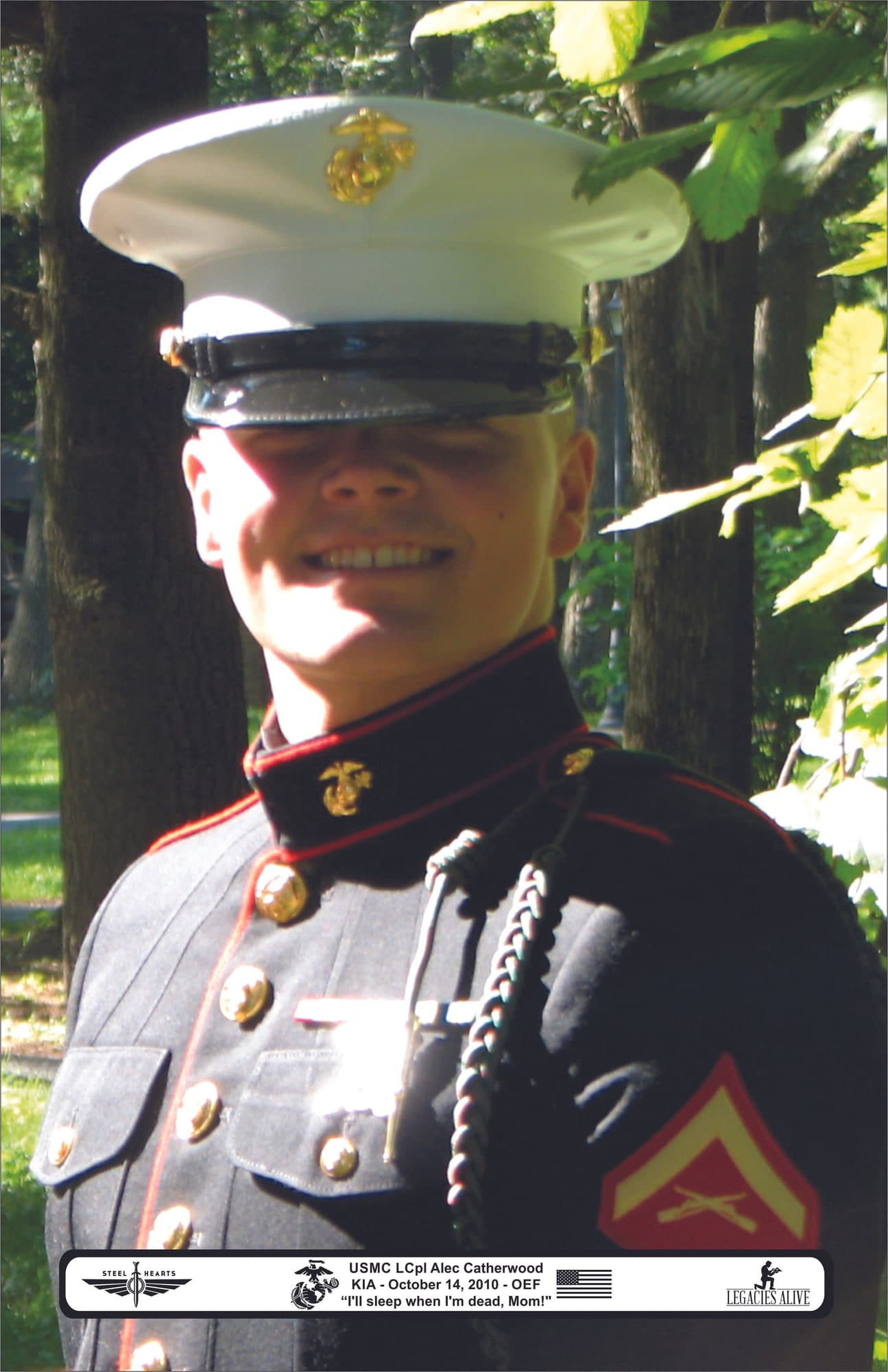 Memorial image honoring LCpl Alec Catherwood