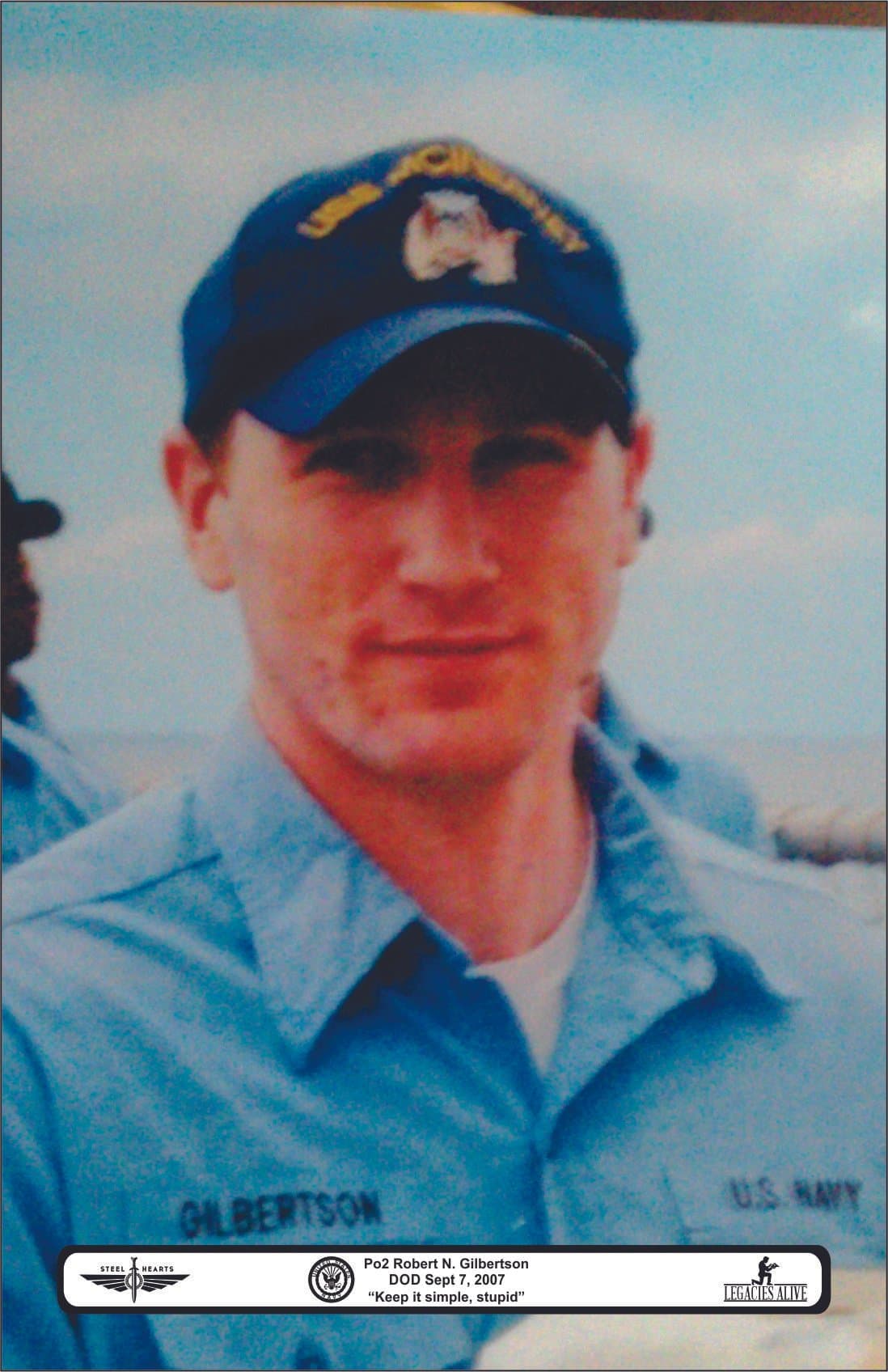 Memorial image honoring PO2 Robert N. Gilbertson