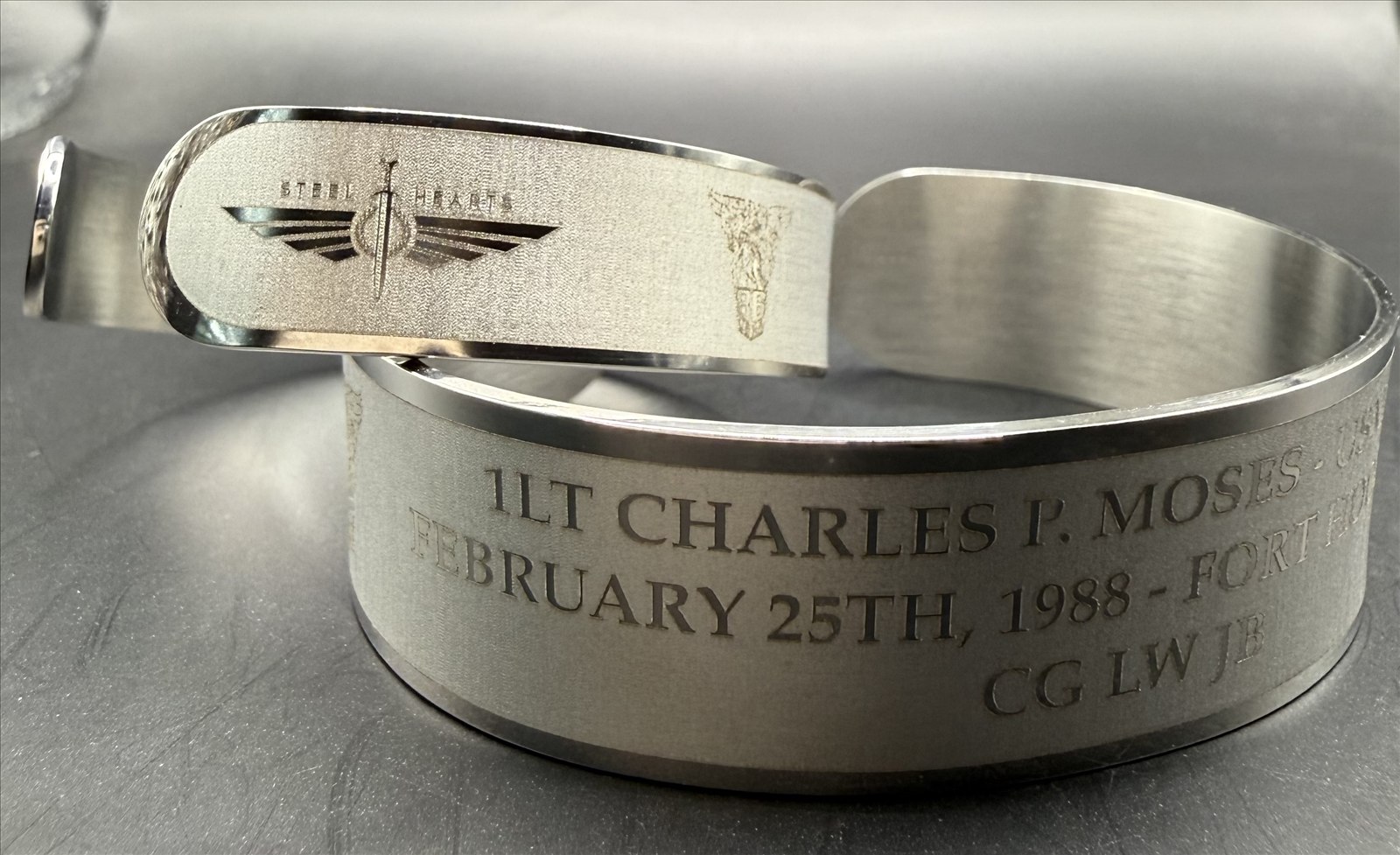 Memorial bracelet design for 1LT Charles P. Moses (USMA '86)