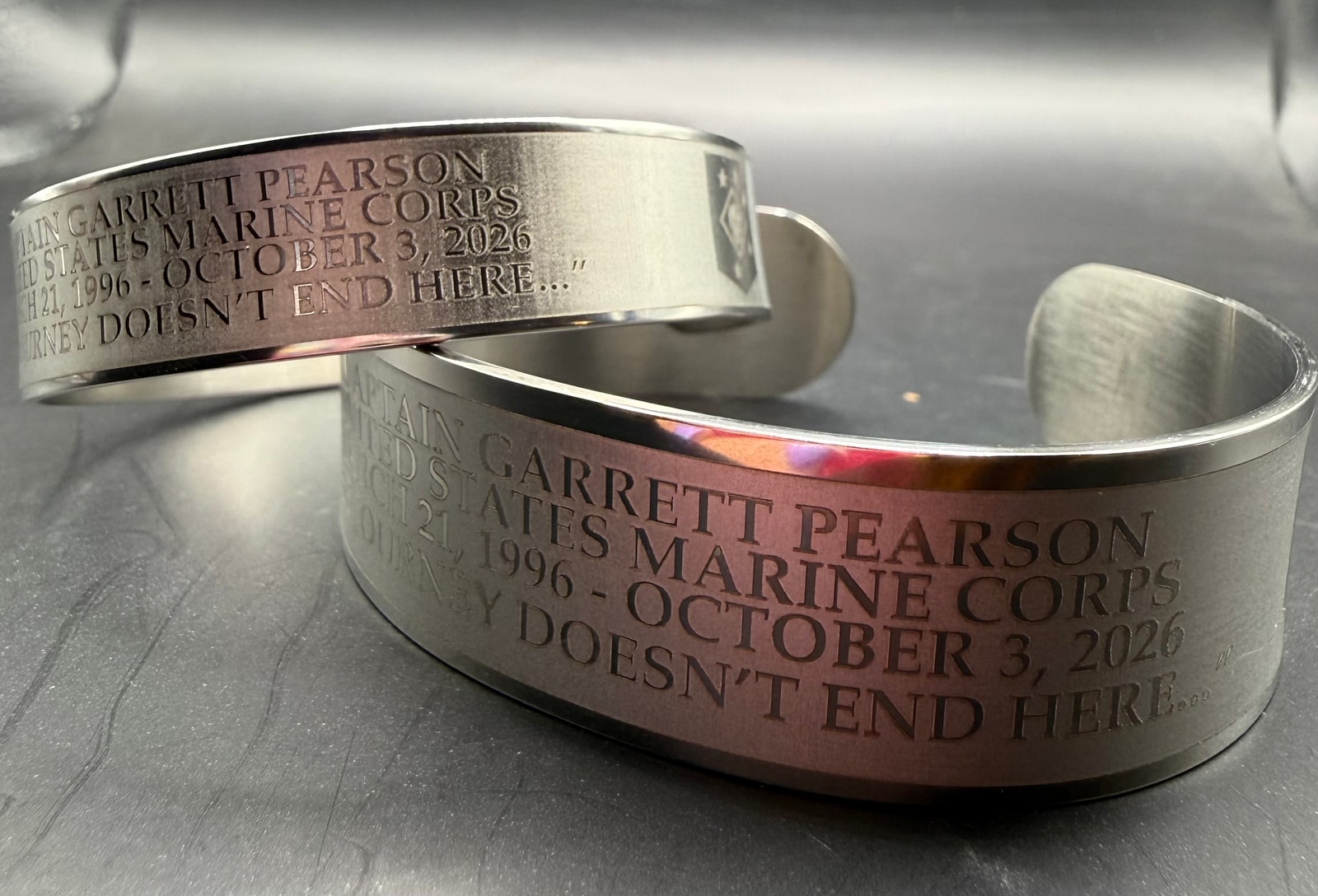 Memorial bracelet design for Garrett Pearson