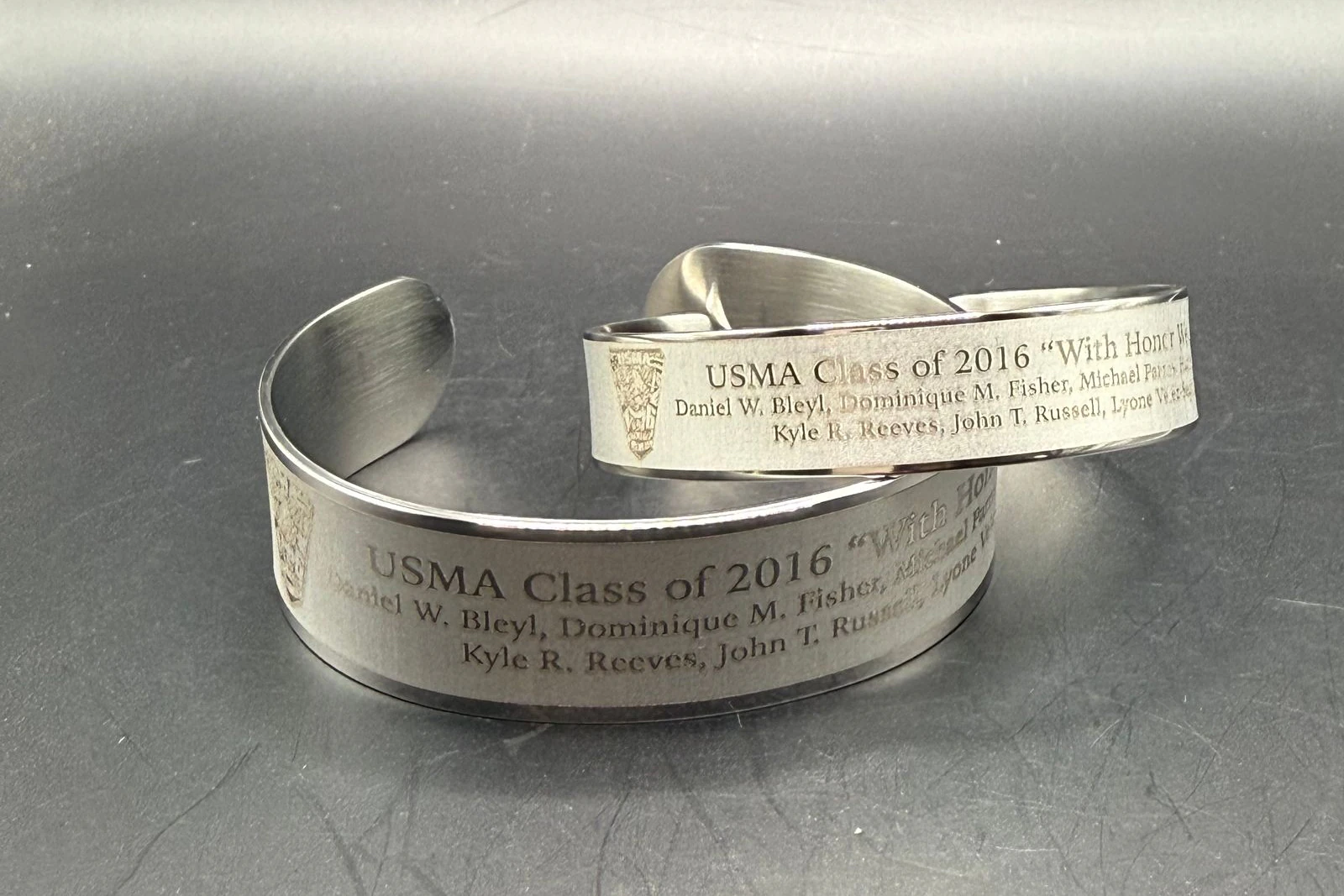 Memorial bracelet honoring USMA Class of 2016 Memorial Bracelet