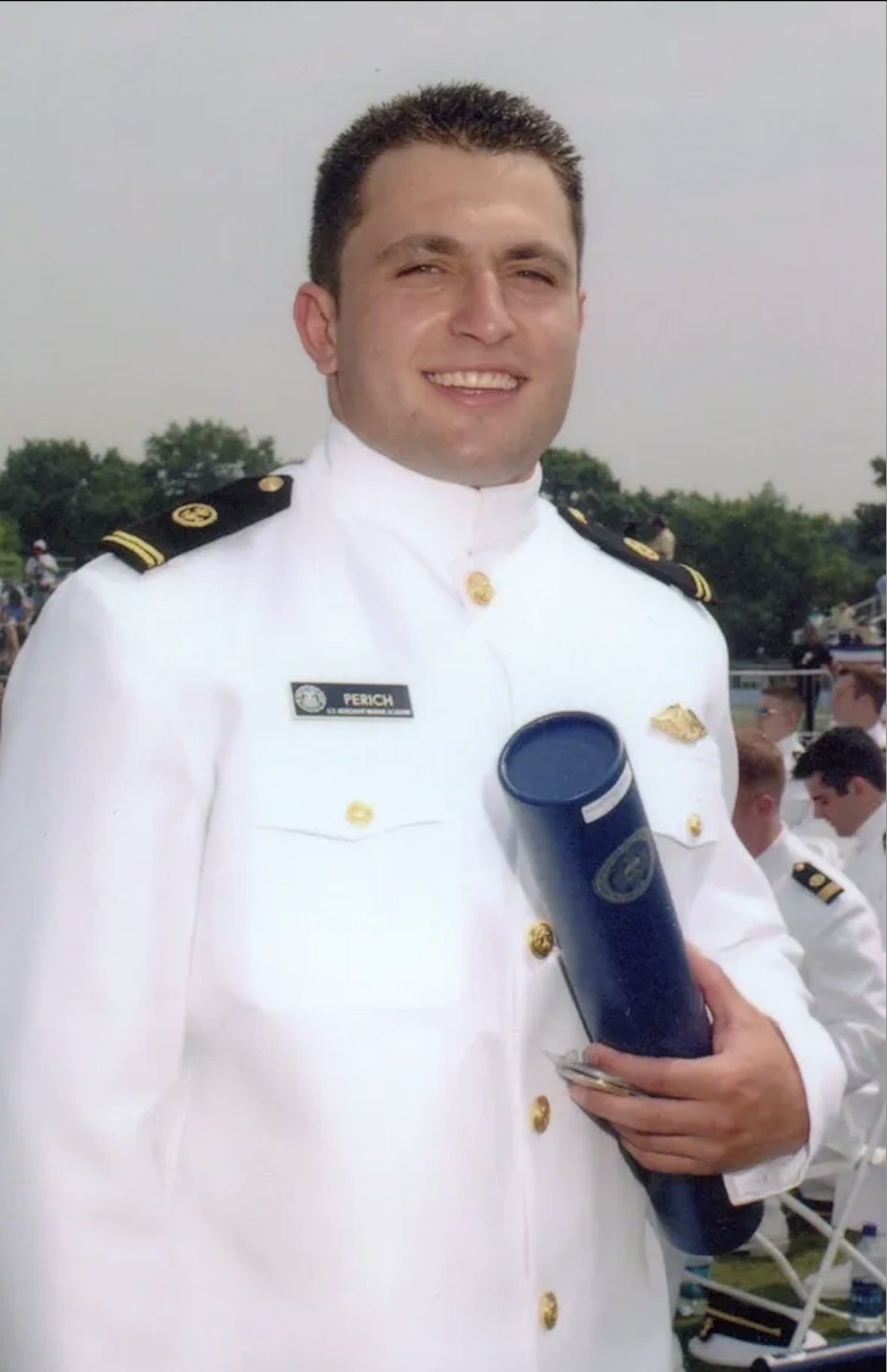 Memorial image honoring LT Michael R. Perich (USMMA '06)